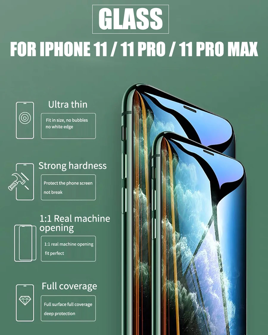 10pcs 6D Full Glue Tempered Glass For iPhone 1413 12 pro X XR XS Max Screen Protector For iPhone SE 2020 SE 2 8 7 6 6s Plus SE2