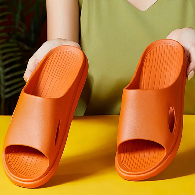 

Women Thick Platform Slippers Summer Beach Eva Soft Sole Slide Sandals Leisure Men Ladies Indoor Bathroom Anti-slip Shoes