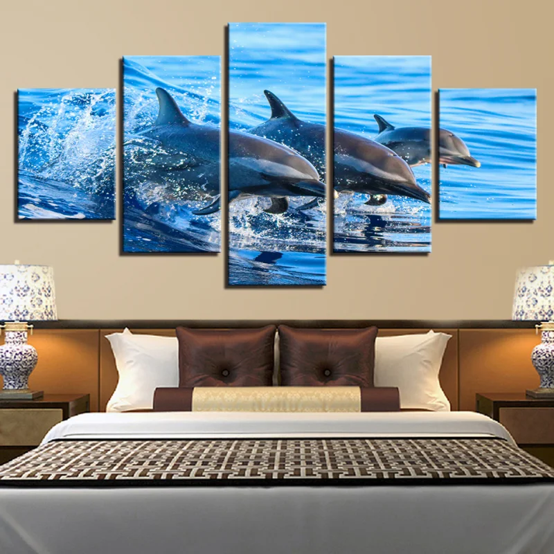 Современное украшение для дома художественная печать постер 5 шт. животных