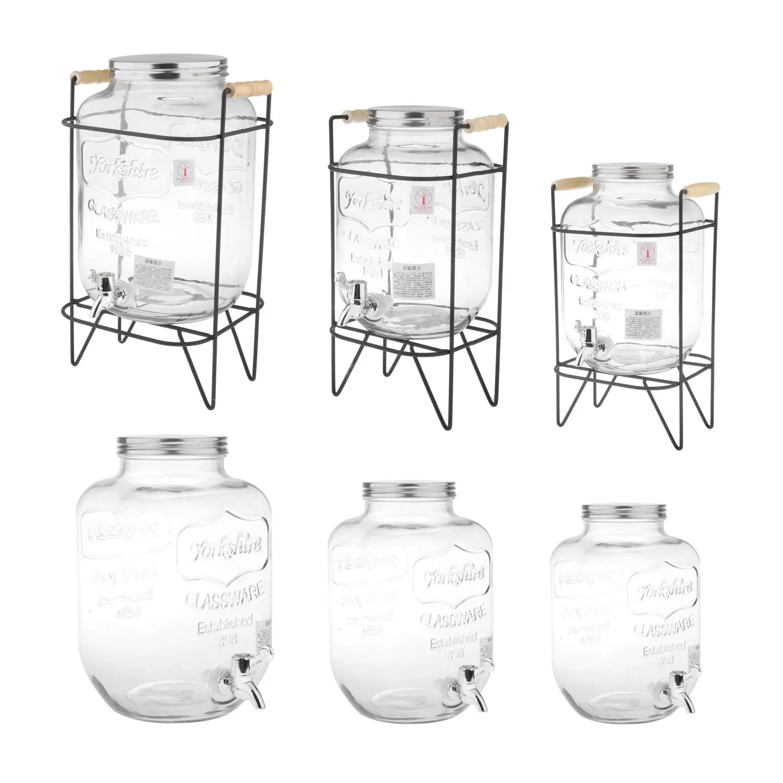 

Glass Beverage Dispenser Drink Dispenser for Iced Coffee Tea Pitcher Brewer Coffe Container Juice Wine Jar Storage Machine