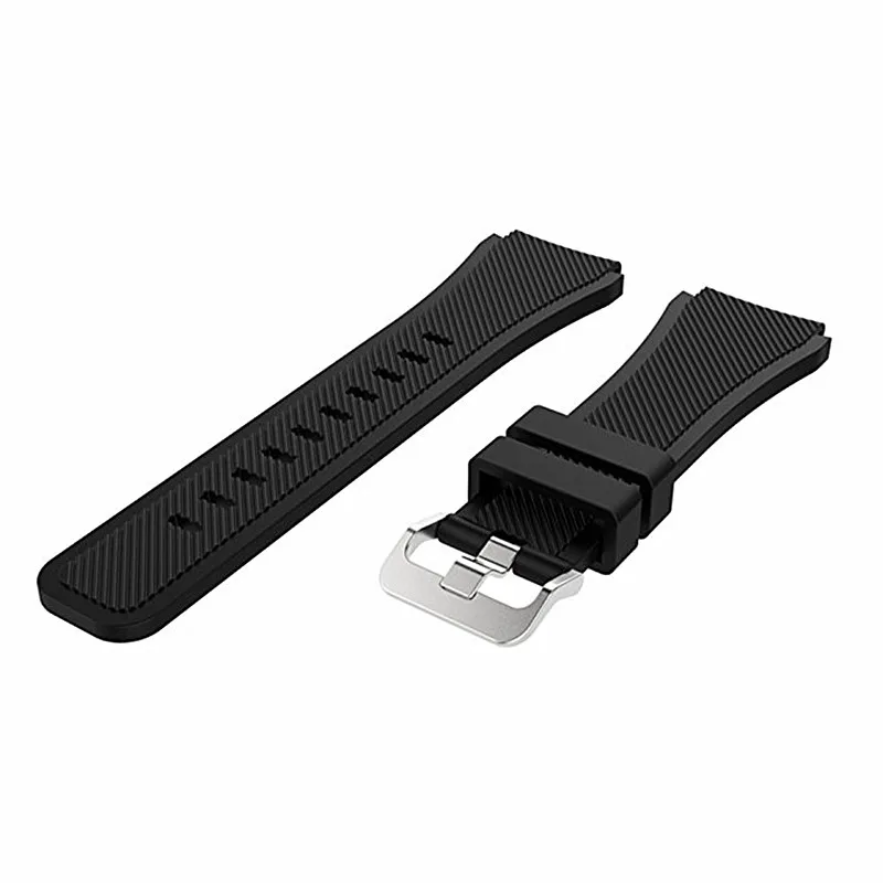 Black Ремешок 22 мм для samsung gear S3 Frontier/Classic/Galaxy Watch 46 мм/huawei Watch GT 46 мм/Ticwatch pro/S2/E2 силиконовый спортивный ремешок - Цвет ремешка: Black