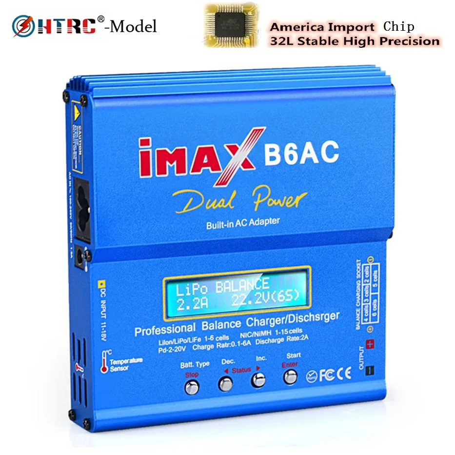 HTRC iMAX mini B6 AC RC зарядное устройство Lipo батарея баланс зарядное устройство 80 Вт 6A Nimh Nicd Батарея баланс зарядное устройство RC Dis зарядное устройство