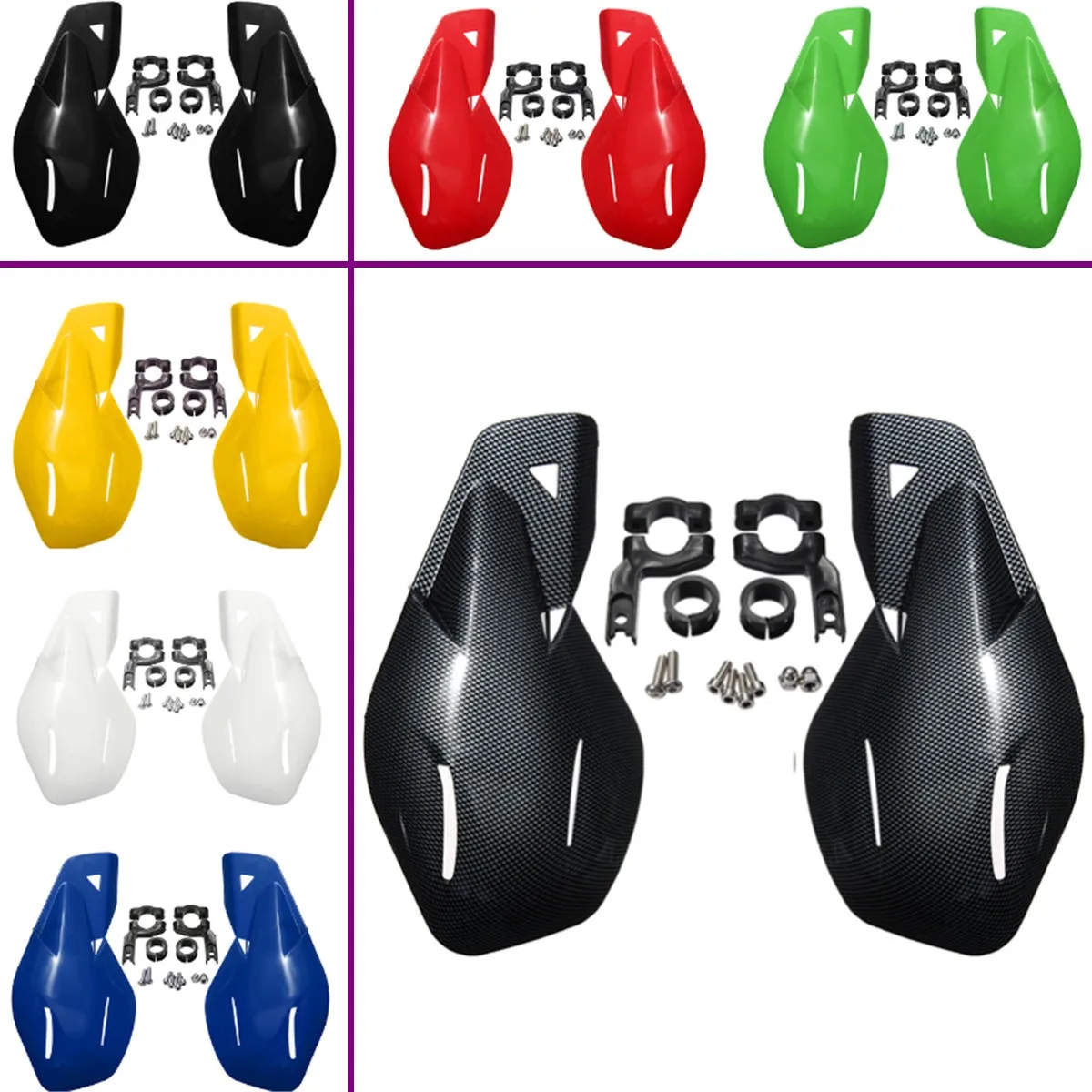 

Pair Motorcycle 22mm Hand Guard Protection Handguards Protector For Motocross Dirt Pit Bike ATV Quads
