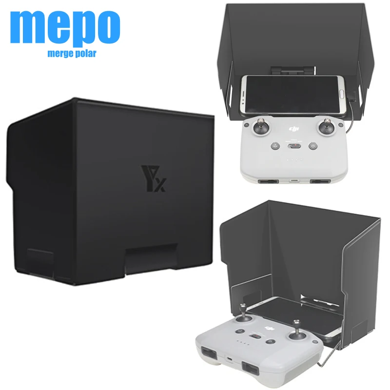 mobile phone sun hood remote control foldable sunshade screen cover for dji mavic air 22smini 2 drone remote controller parts free global shipping