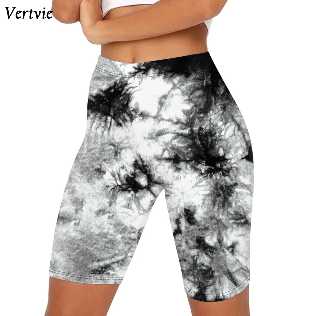 Женские спортивные велосипедные шорты VERTVIE летние эластичные с высокой талией