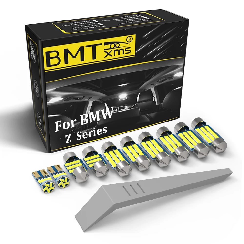 

BMTxms Canbus For BMW Z3 E36 Z4 E85 E86 E89 Coupe Convertible Car LED Interior Dome Map Trunk Glove Box Vanity Mirror Light Kit