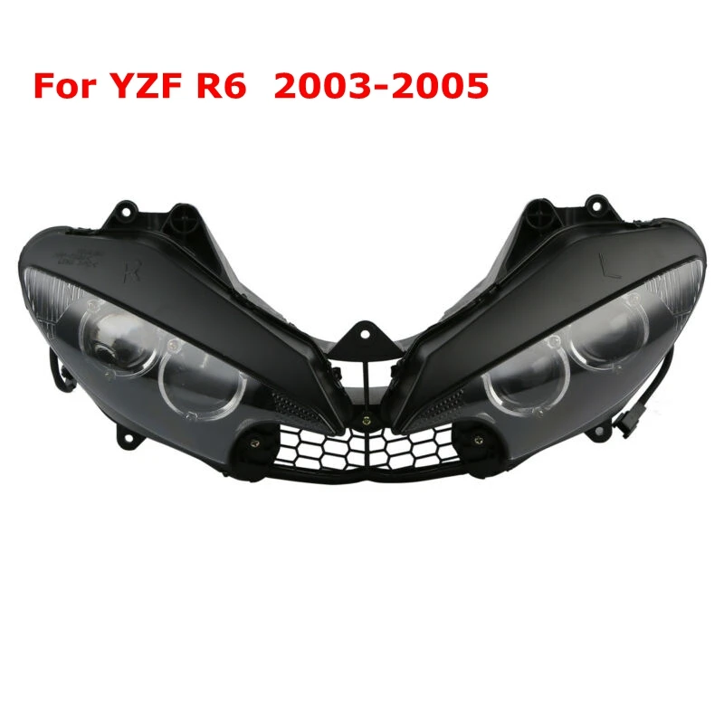 For YZF R6 2003-2005 Передняя фара мотоцикла для Yamaha YZF R6 YZFR6 03-05 06-07 08-16 - Цвет: For YZF R6 2003-2005