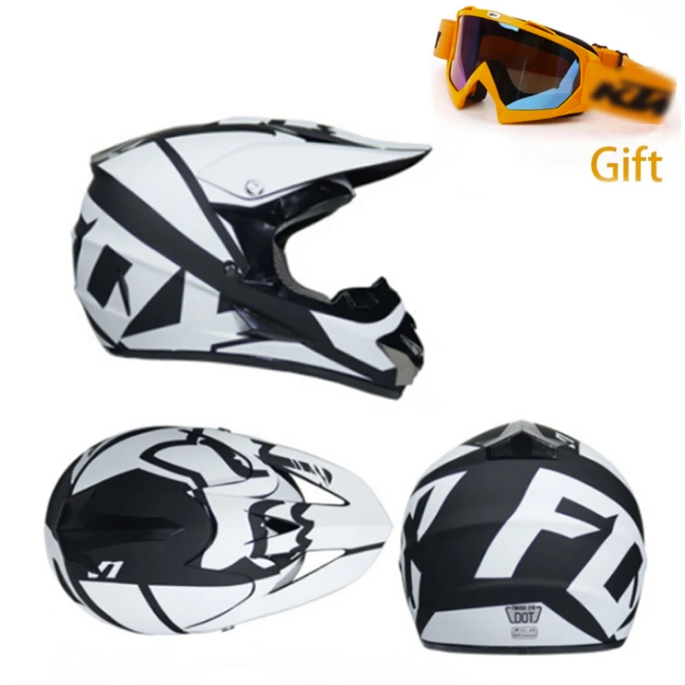 

Motorcycle Helmets Motocross Goggles Dirt Bike Helmet Cycling Motorbike Accessories Capacetes Para Moto Casco De Moto BlackWhite