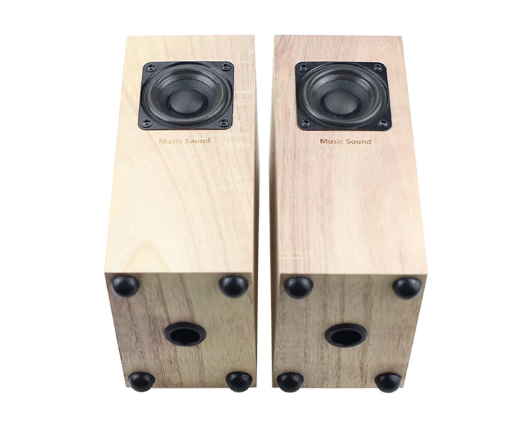 GHXAMP Full Range Wooden Speakers Hifi 2.0 Treble Midrange Bass Balance Clear Passive Loudspeaker Stereo Home Theatre 4ohm 2pcs