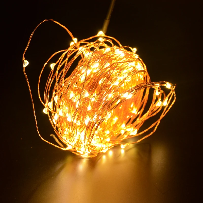10 м 33 фута светодиодный медный светильник гирлянда мерцающие гирлянды на