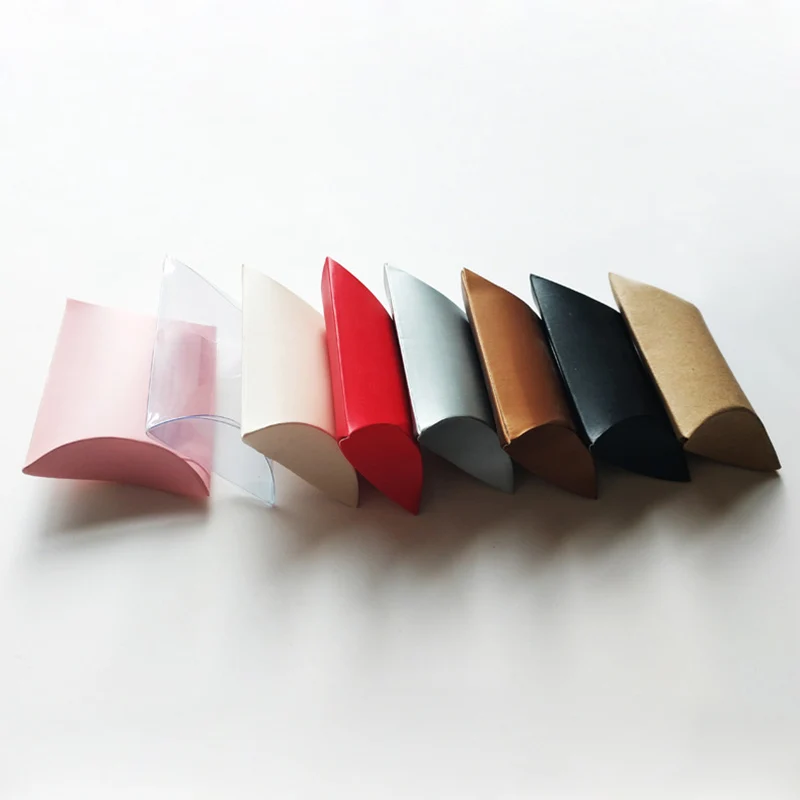 Подарочная коробка для конфет и печенья в форме подушки соломенная упаковка