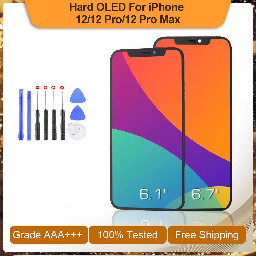 Best Hard OLED Screen Replacement For iPhone 12 12 Pro 12 Pro Max Display 3D Touch Digitizer Assembly With Wholesale Price