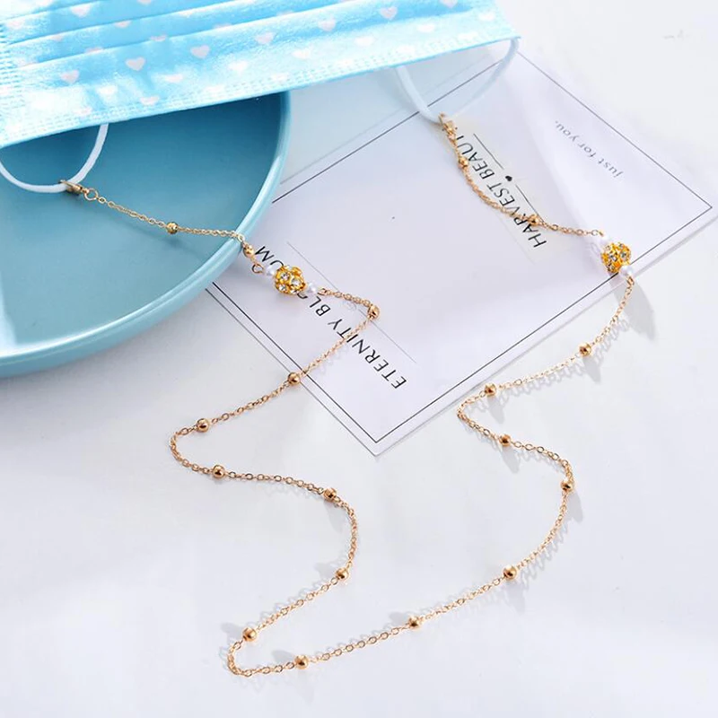 

2021 New Fashion Eyeglass Chains for Women Pearl Sunglasses Chains Glasses Cord Holder Eyewear Lanyard Necklace Strap Rope