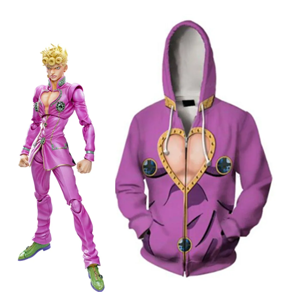 JOJO'S Необычные Приключения Trish Una толстовки Косплей 3D Печатный кардиган с