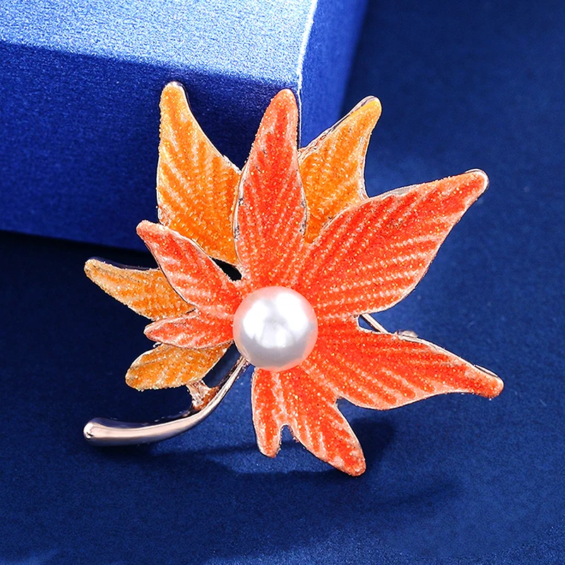 Цветная брошь в форме кленового листа булавки одежда для женщин свадебные