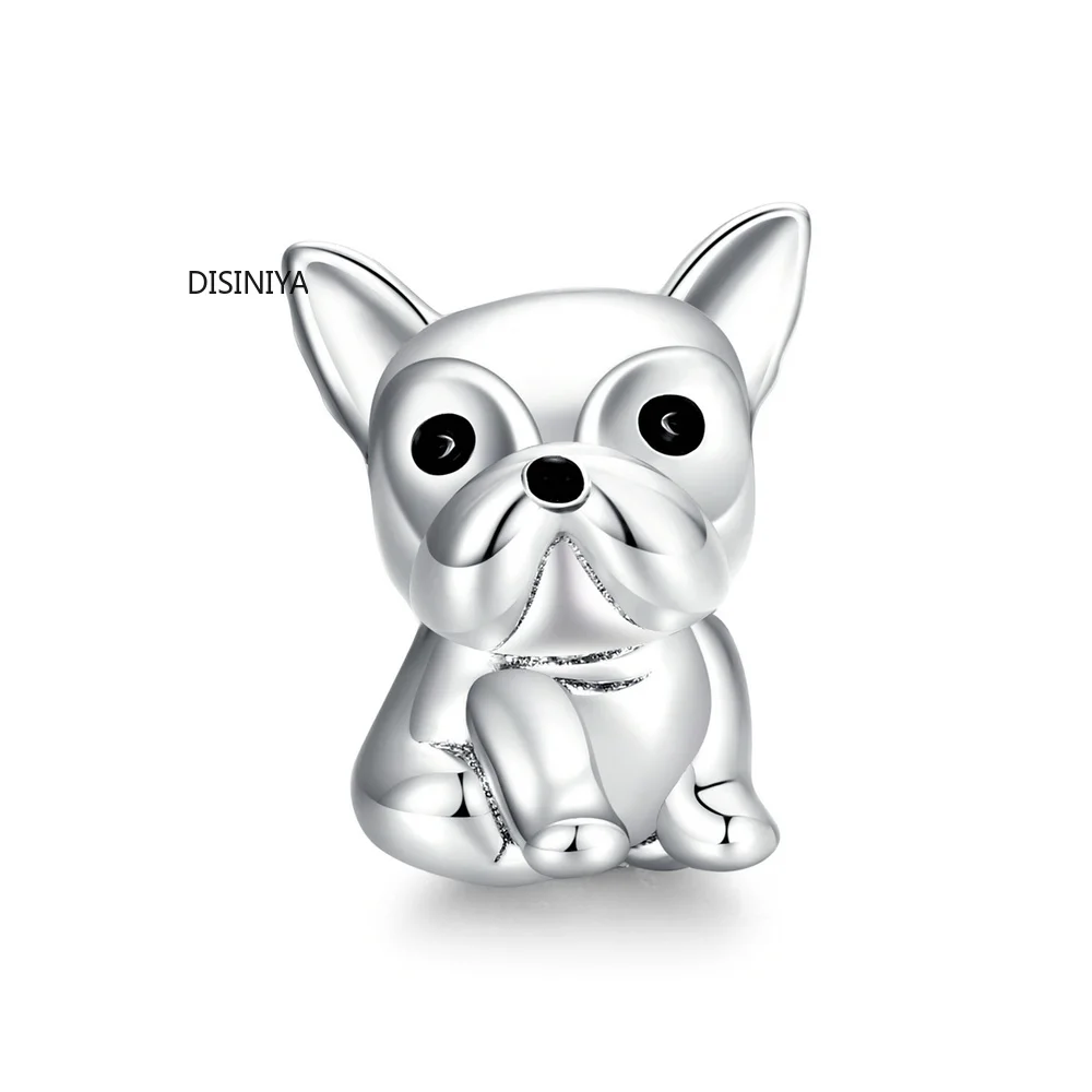 

Женские металлические бусины-бульдоги из серебра 925 пробы