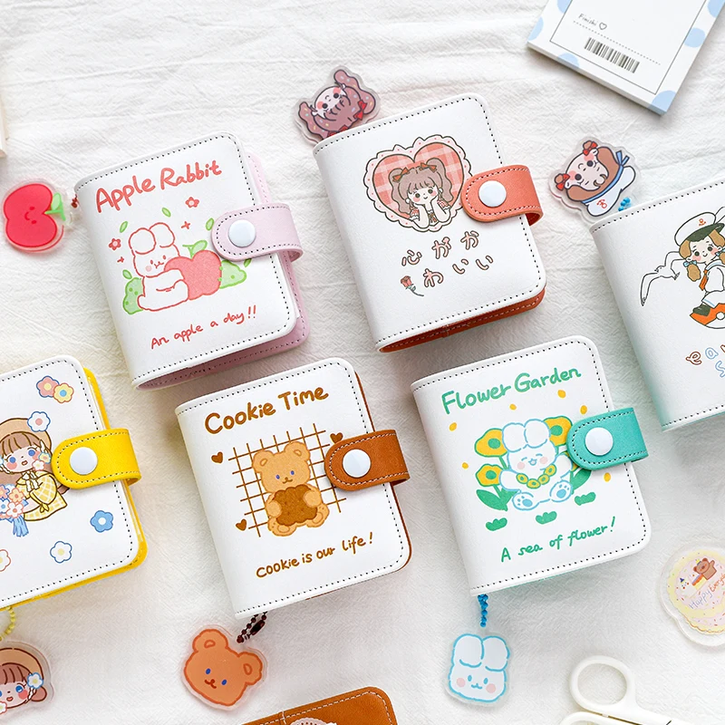 Мини блокнот с 3 кольцами и кожаным чехлом в стиле Ins|Записные книжки| |