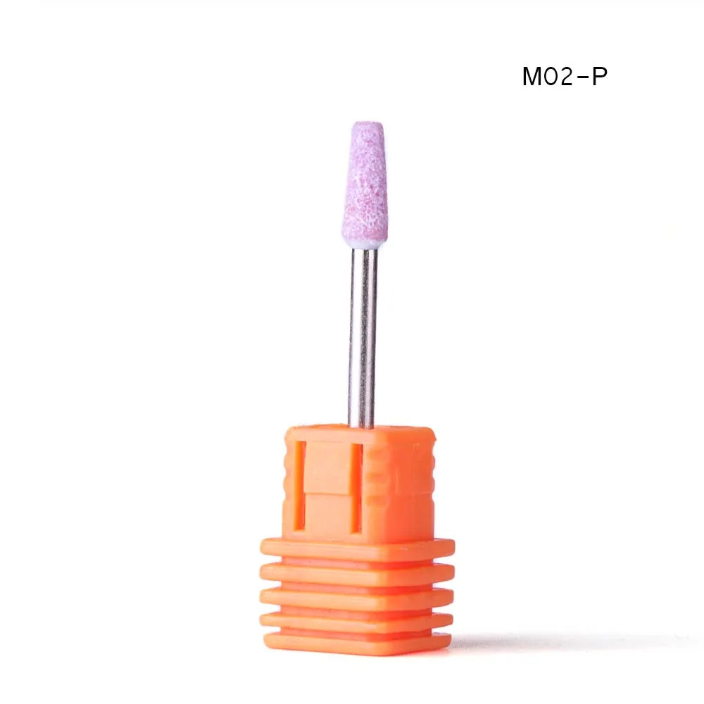 M02-P 1 шт. фрезы для ногтей сверло для ногтей резиновое Силиконовое керамическое полировочное пилки инструменты для электрического маникюра педикюра машина LA065-1 - Цвет: M02-P
