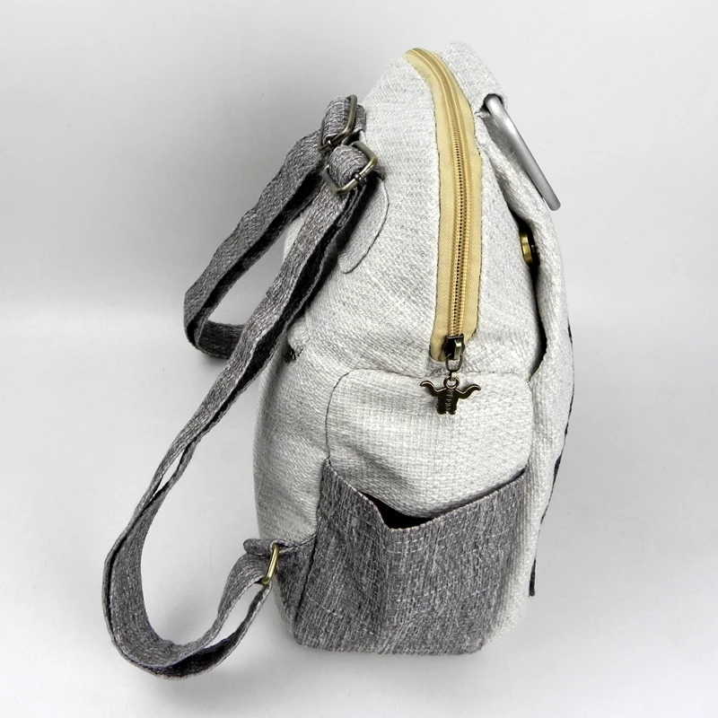 Женский льняной рюкзак ручной работы Модный этнический праздничный подарок с