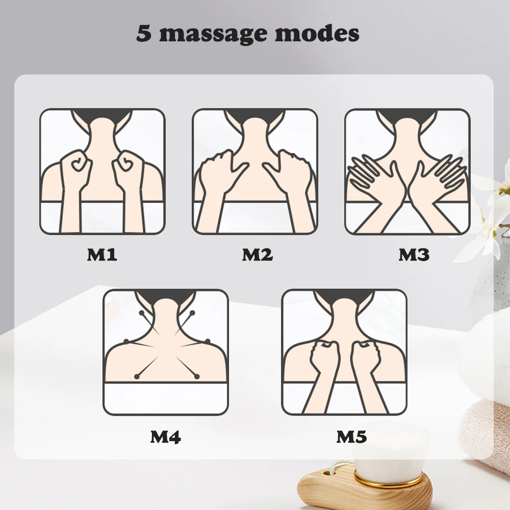 

15 Gears Electric Heating Neck Massager Pain Relief Far Infrared Relaxation Physiotherapy Cervical Vertebra Massger Health Care