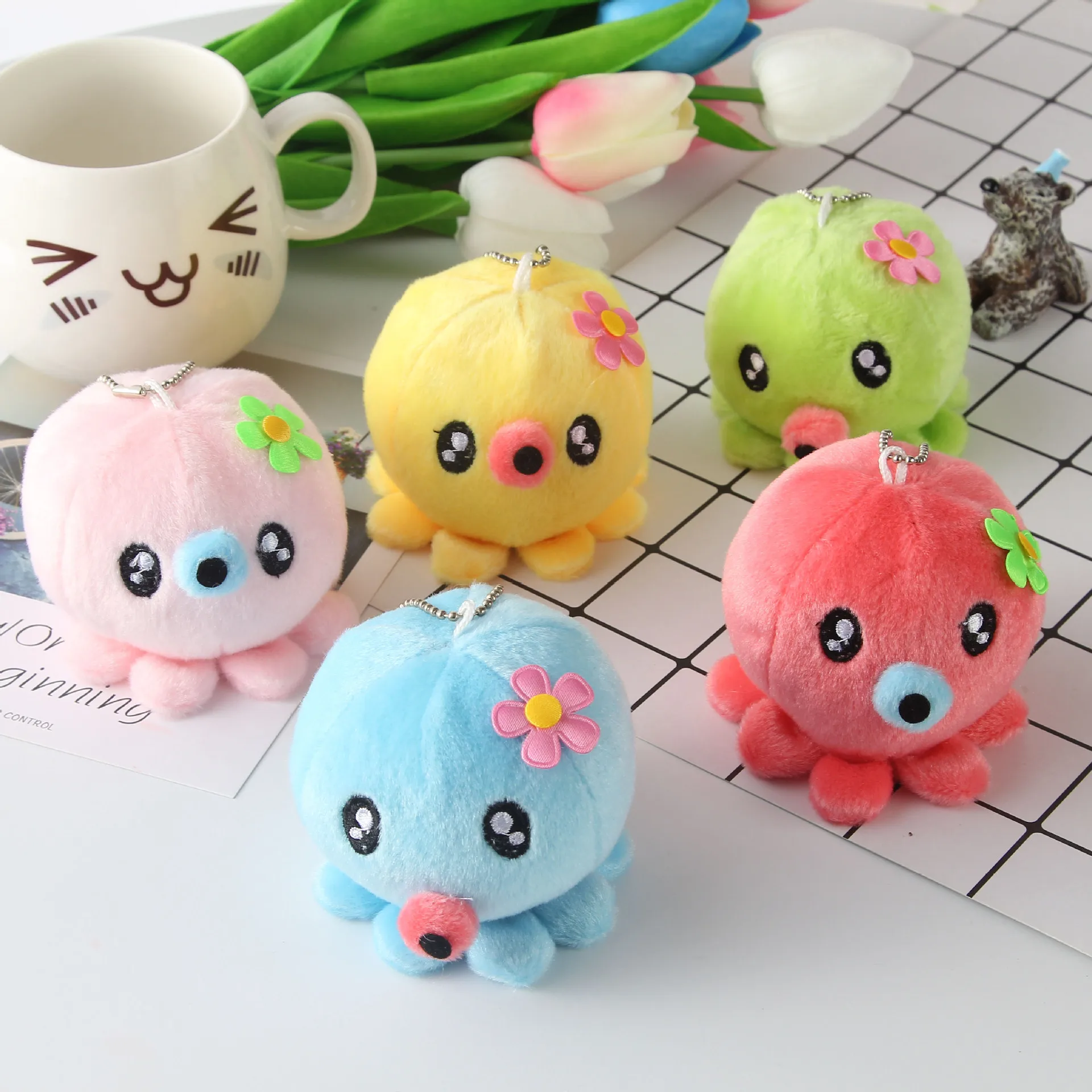 

Plush Toy Doll Octopus Octopus Baby Mobile Phone Keychain Pendant Home Decoration Car Pendant Children's Gifts Kids Toys