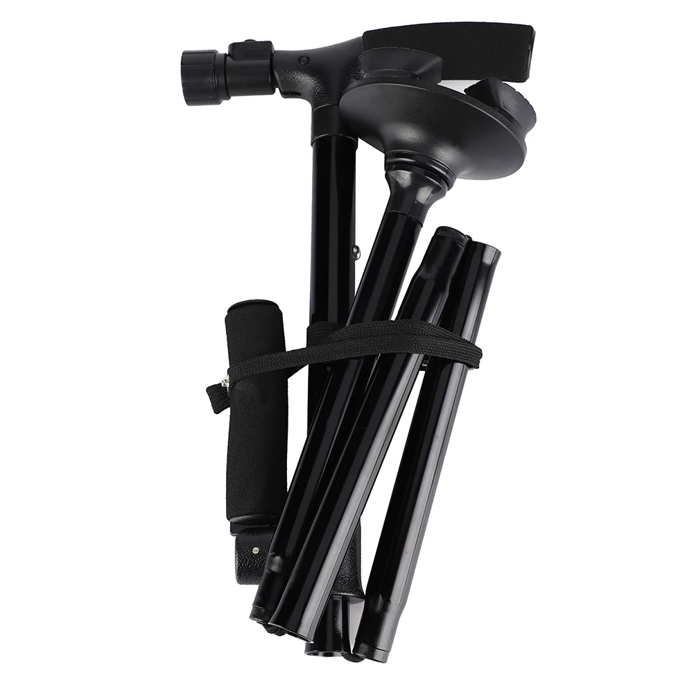 

Collapsible Telescopic Folding Cane Elder Cane LED With alarm Walking Trusty Sticks Elder Crutches for the Elder Mothers Fathers