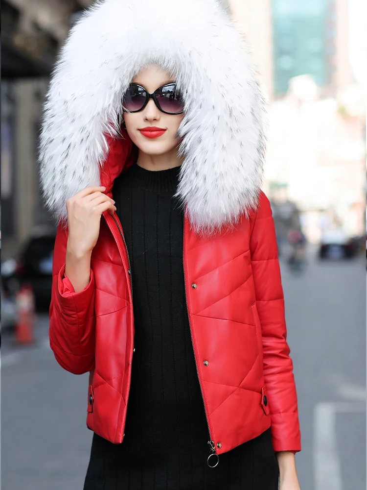 

Down Fox Fur Collar Sheepskin Female Real Genuine Leather Jacket Winter Coat Women Clothes 2020 Chaqueta Mujer Hiver 21070