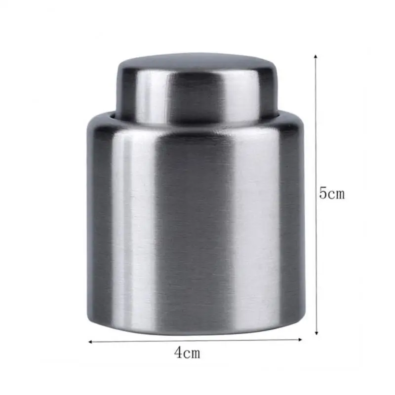 Silver Stainless Steel Vacuum Wine Bottle Stopper Sealed Storage Plug Liquor Flow Pour Cap Seal Sealant Pump Bar Tools | Дом и сад