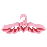 20 pcs new design fly angel plastic clothes shirt hanger cute pretty pink loving heart scarf underwear hanger rack