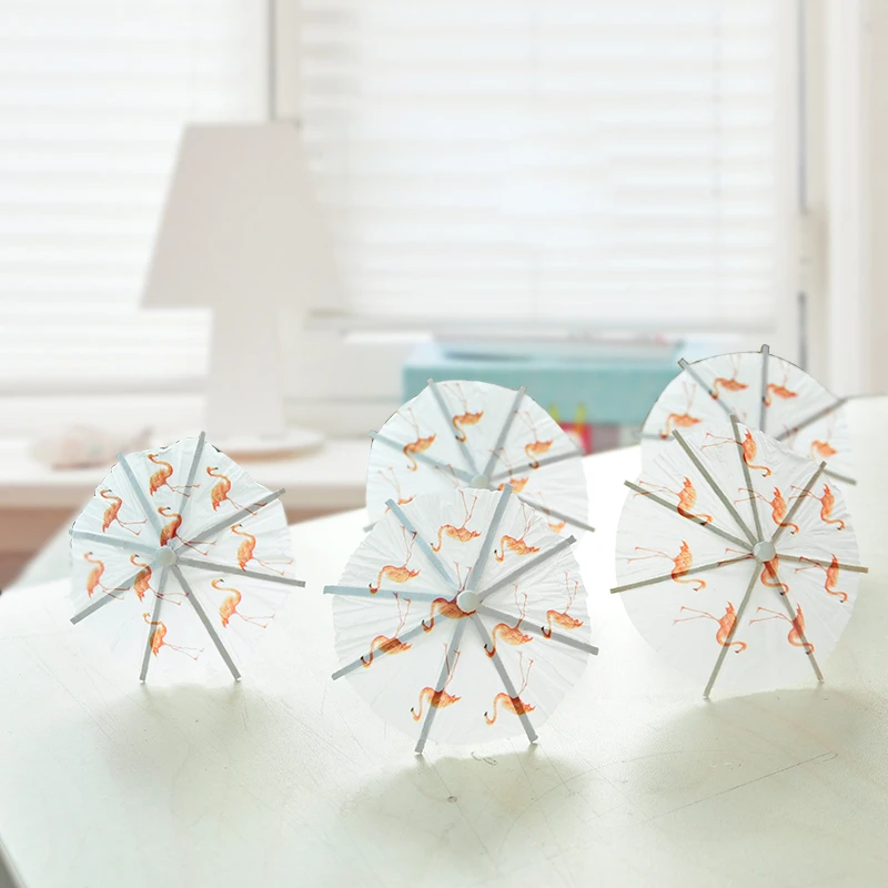 20 шт. зонт Фламинго сделай сам топпер для торта фруктовая зубочистка Коктейльные