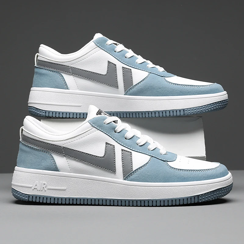 2021 Spring Breathable Men's Casual Shoes Leather Fashion sneakers Student outdoor fashion Men shoes  round toe style