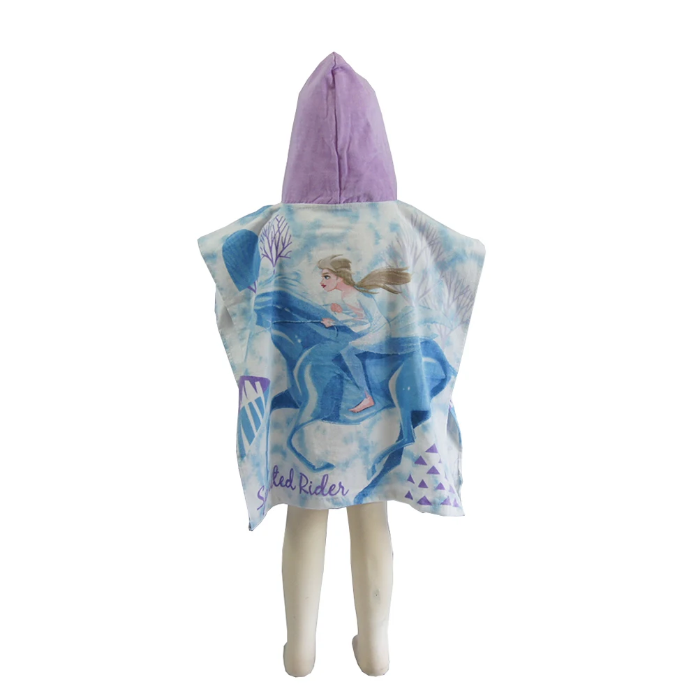 Disney милое детское пляжное полотенце с капюшоном изображением Эльзы и Анны для