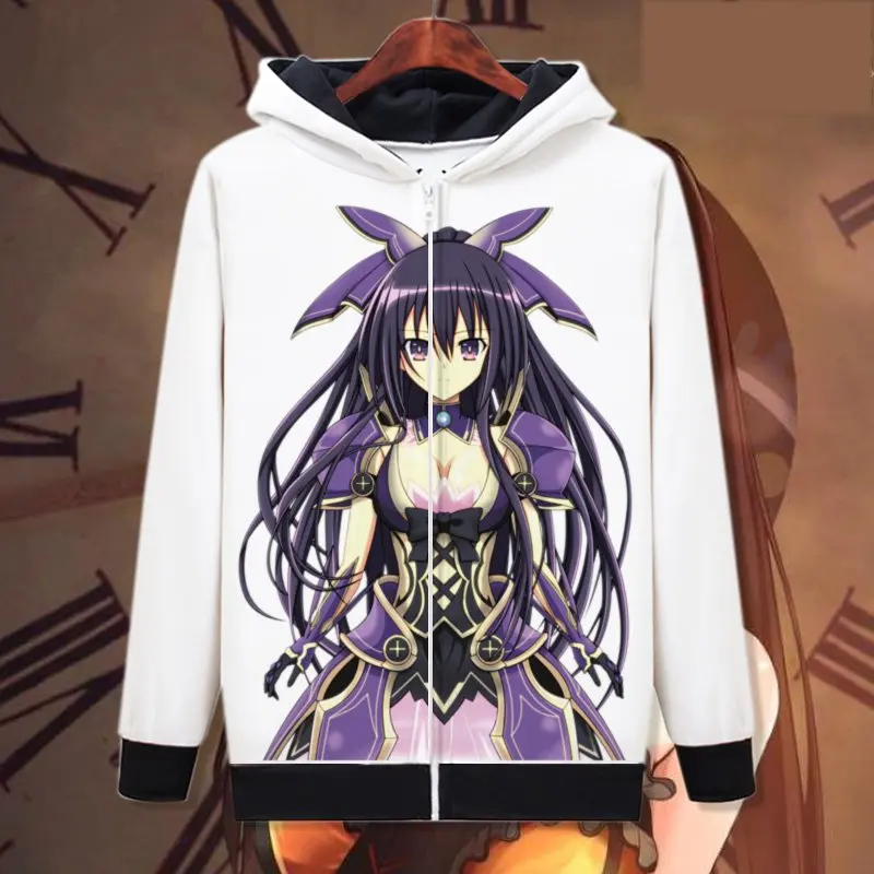 Мужская и Женская флисовая куртка на молнии с принтом|Костюмы аниме| |