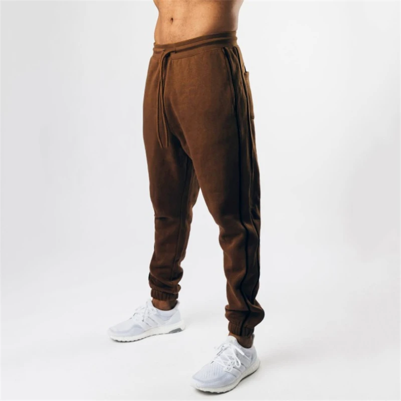 

2021 Casual Skinny Pants Men Jogger Sweatpants Gym Fitness Workout Trousers Male Spring Autumn Running Sports Cotton Track Pants
