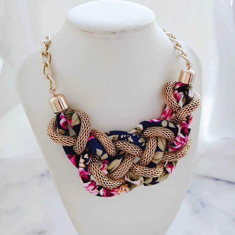 

Europe and America exaggerate cloth art chain to weave necklace