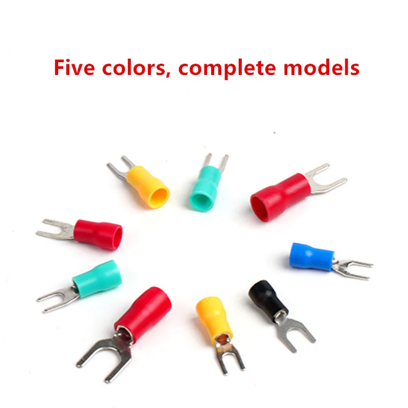 50pcs SV2-3 SV2-4 SV2-5 SV2-6 Wire connector Fork Spade Crimp Insulation Terminal Cable Connector terminal 1.5-2.5mm2 | Обустройство