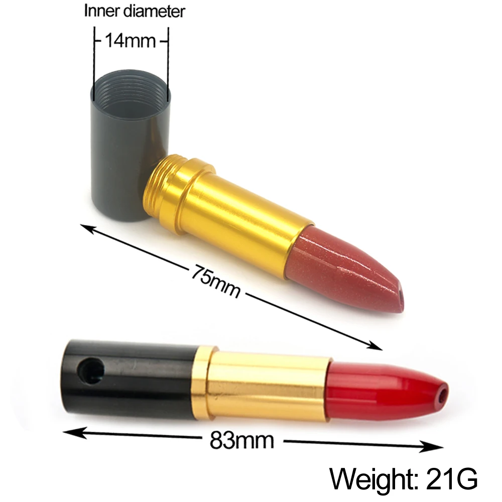 1 шт. креативные трубки в форме помады для курения металлическая трубка травяной