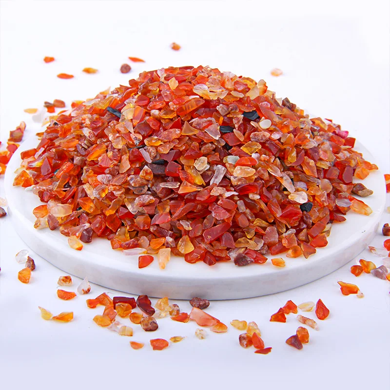 Red Agate Разноцветные Бусины 3-5 мм, 20 г, 50 г, 100 г, смешанный природный гравий, кристалл, бисер, неправильный энергетический драгоценный камень, бусины для рыбного бака, бонсай, украшение - Цвет: Red Agate