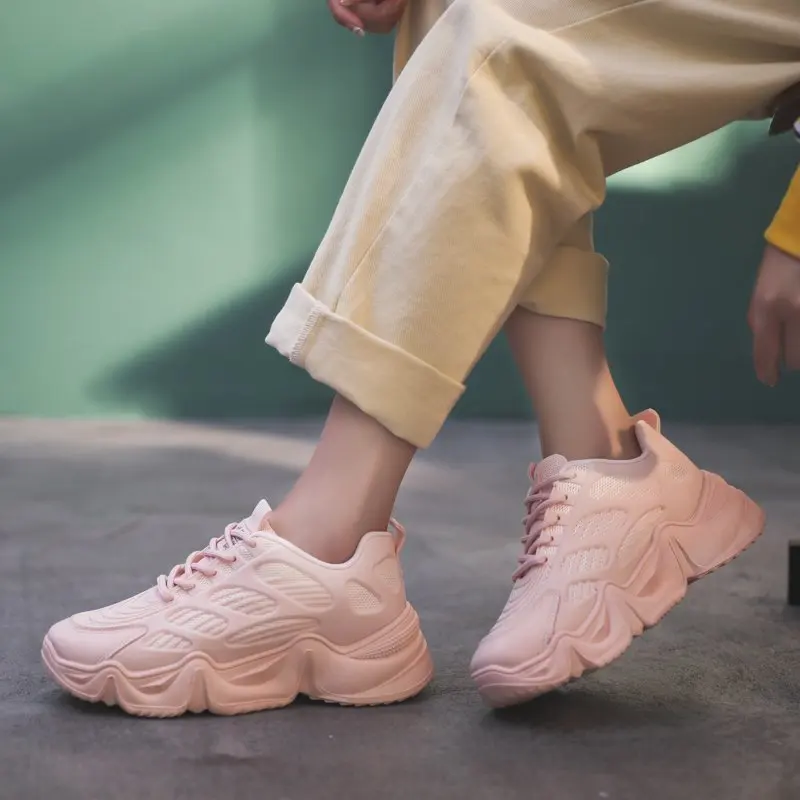 

Fashion Daddy shoes 2020 Spring and Autumn New platform versatile leisure sports shoes net top breathable women shoes X584