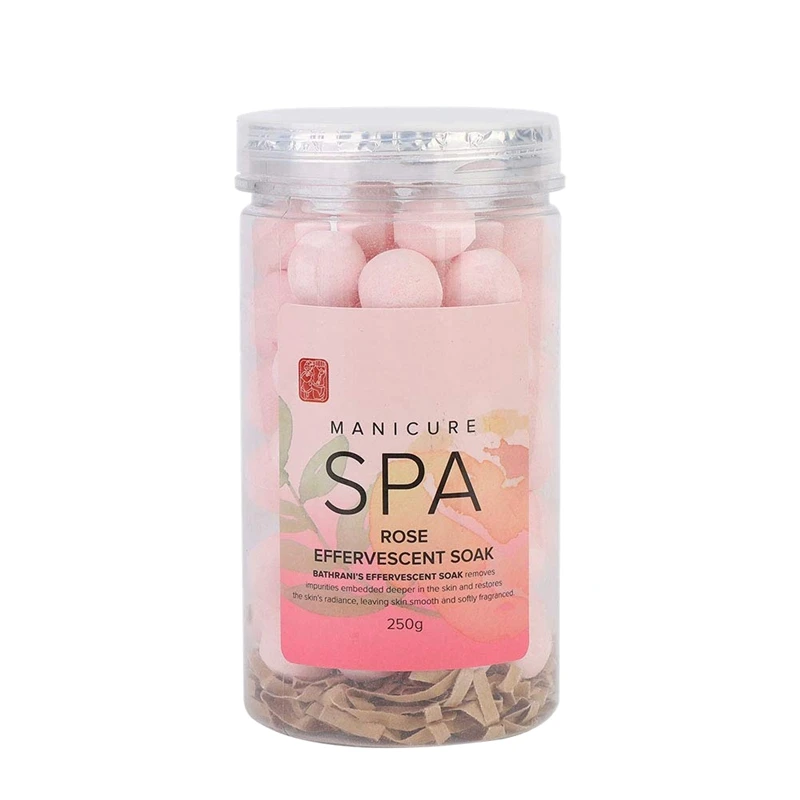 

Nail Manicure SPA Effervescent Soak Ball Remove Dead Skin Cuticles Moisturizing Tender Skin Helps Prepare for the Manicure(Rose)