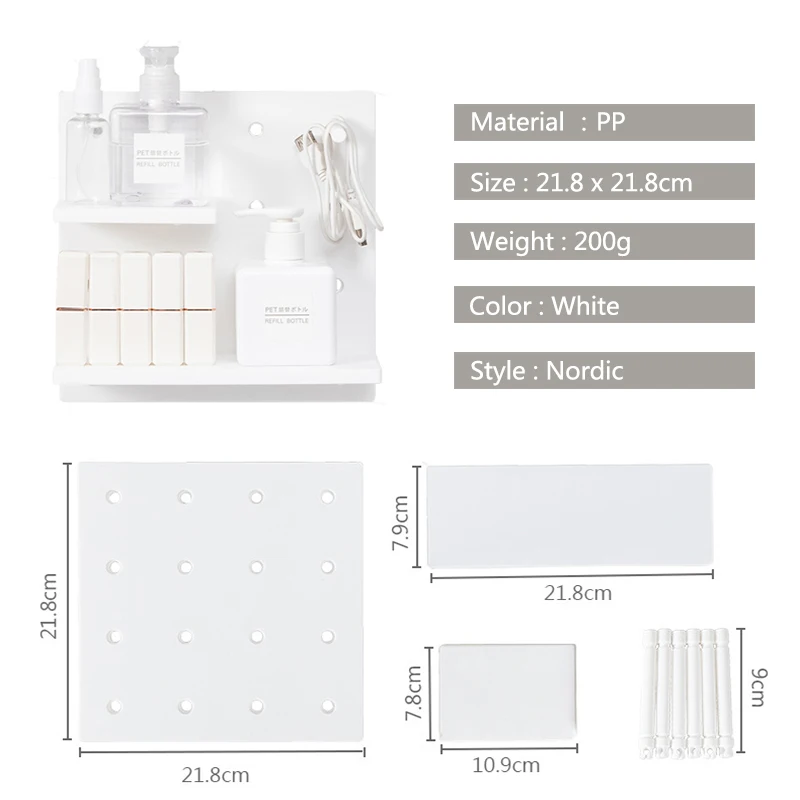 Настенная Доска для хранения ключница косметики вешалка полки ванной кухонных