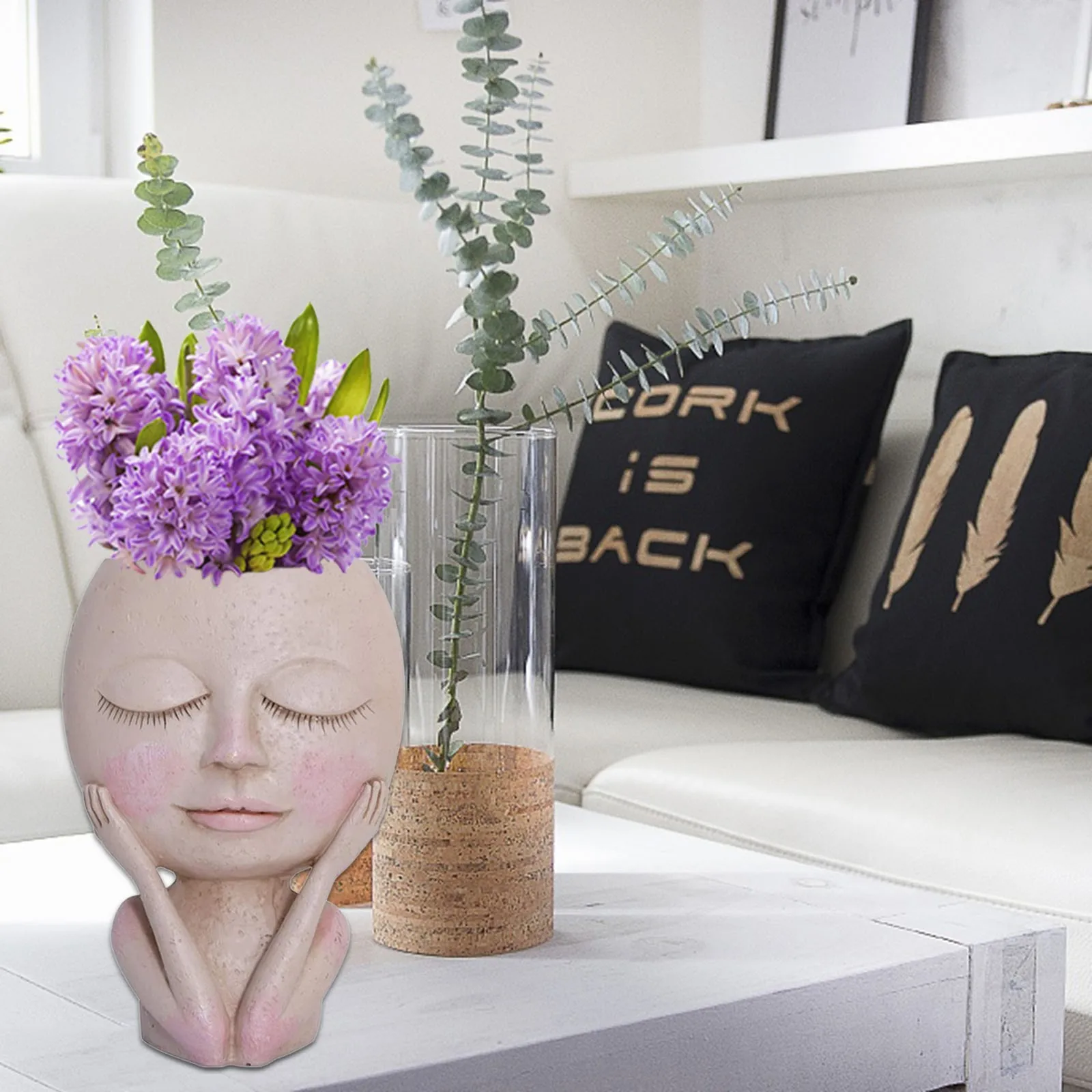 2021 лицевая головка для девочек цветочный плантатор суккулентное растение горшок