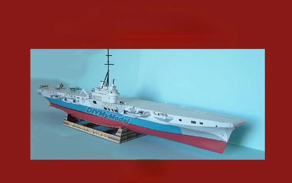 DIYMyModeI-rompecabezas de USS Saratoga DIY, modelo de papel artesanal, hecho a mano juguete, regalo, utillaje de pel&iacute;cula-0