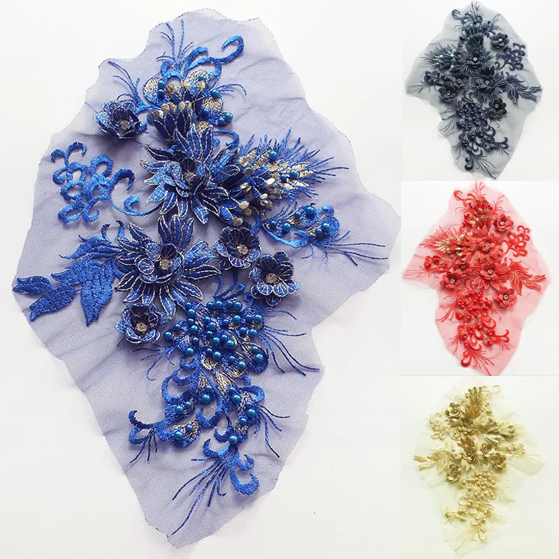 Бусины стразы из сетчатой пряжи трехмерная ткань для вышивки цветами аксессуары