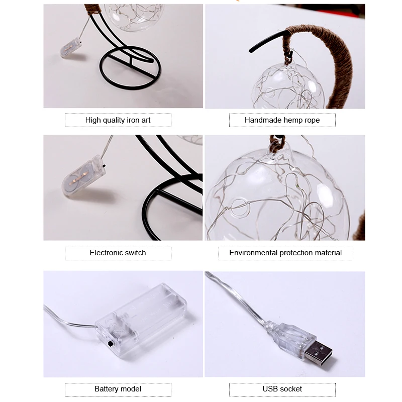 Светодиодный звезды ночной Светильник Apple Стекло на день рождения светильник