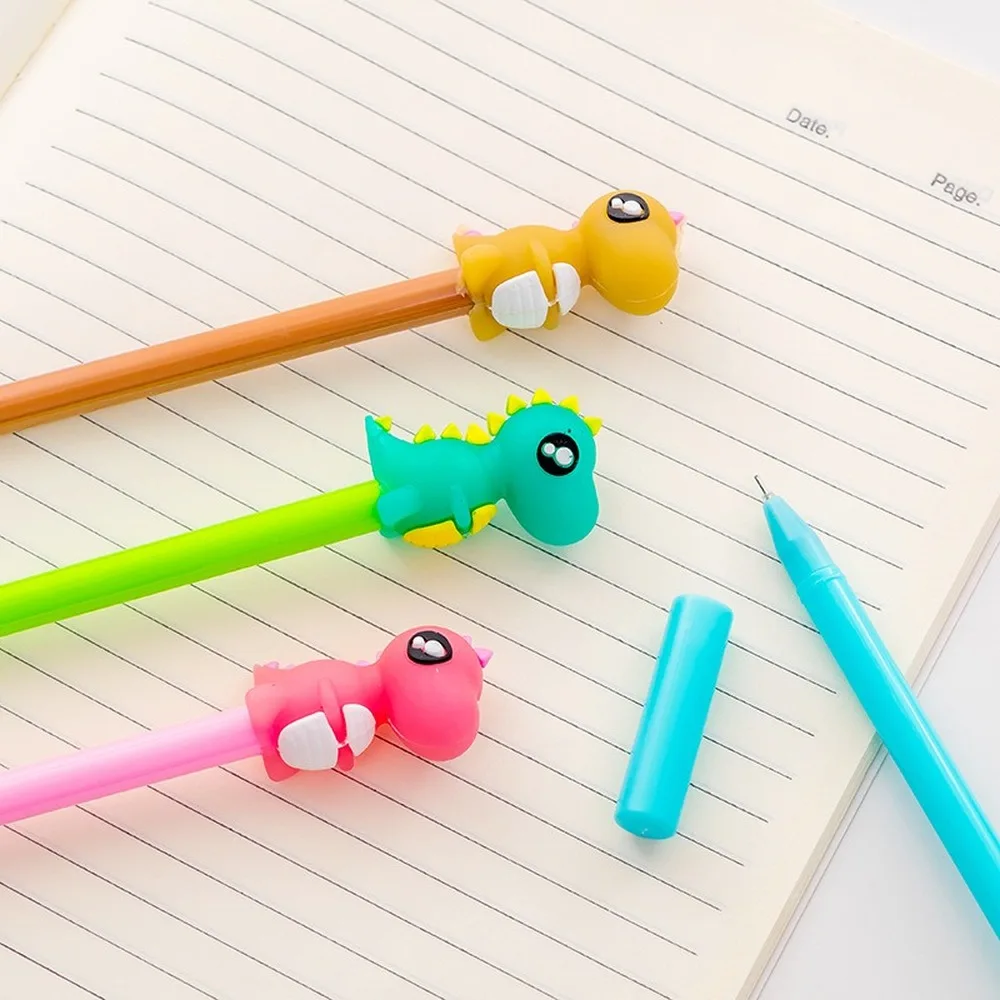 1 шт. оптовая продажа креативные милые красочные ручка с динозавром черный 0 38