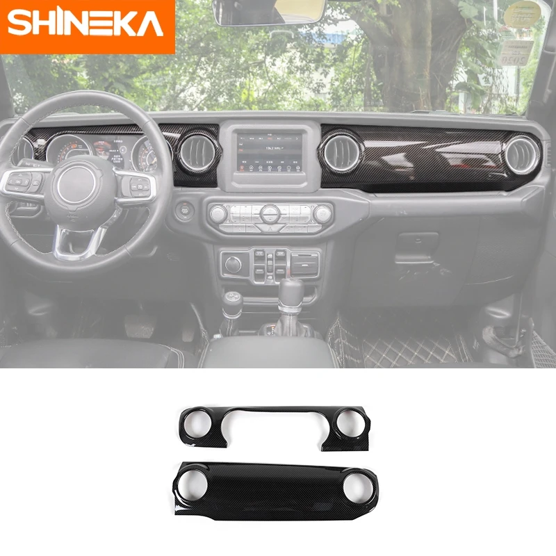 SHINEKA автомобильные наклейки для украшения интерьера из углеродного волокна ABS
