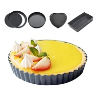 tart pan with removable bottom rectangle and round quiche pannon stick pie tart quiche pan for cooking baking