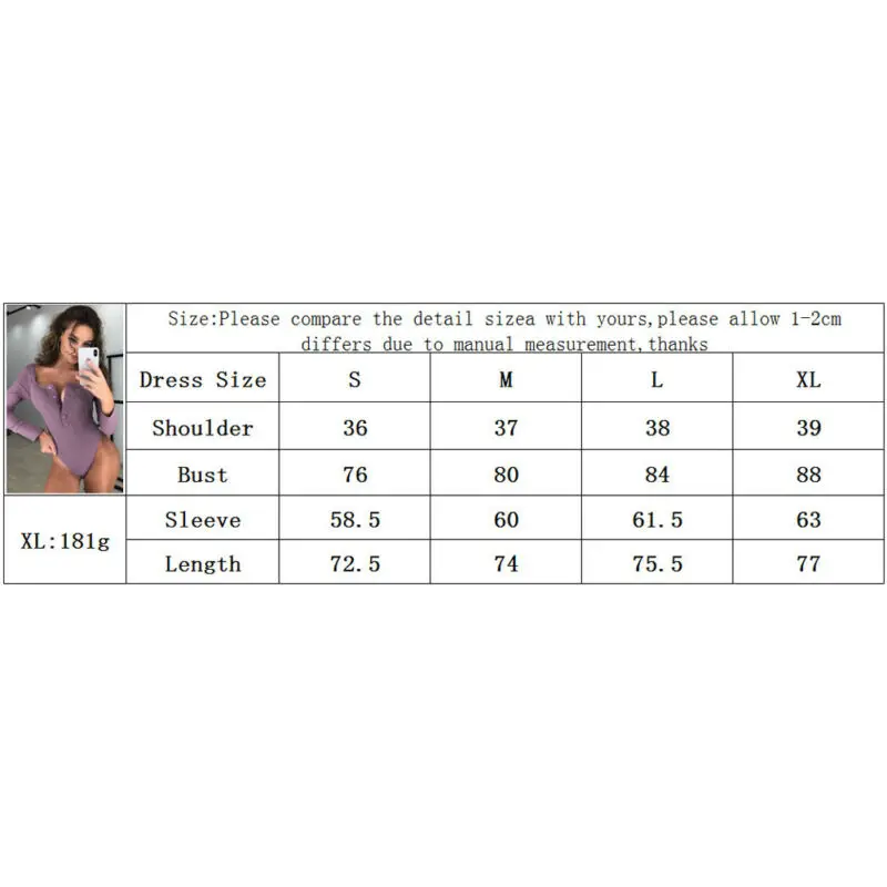 

Women Sexy Skinny Bodysuit Long Sleeve Purple Shirt Button Romper Jumpsuit Bodysuits Stretch Leotard Top Club Clothes Femme