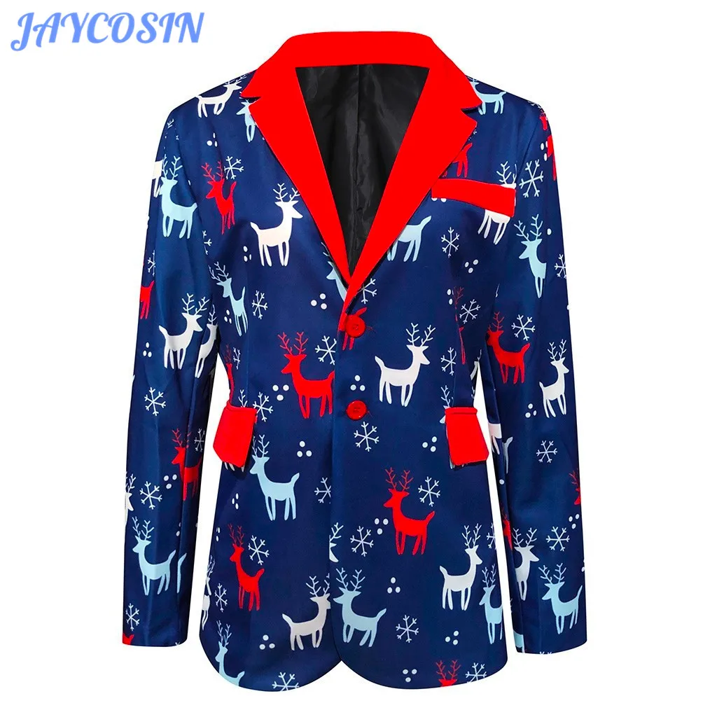Одежда JAYCOSIN мужской Рождественский костюм на зиму 2019 куртки модная рубашка с